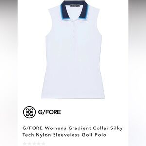 G/FORE Women's Gradient Collar Silky Tech Nylon Sleeveless Golf Polo